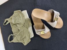 Four 20th century vintage pieces with a 'Summer of Love' bohemian aesthetic comprising a pair of