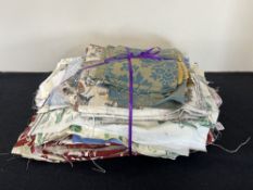 A bundle of 20th century vintage fabric remnants to include English made and other, floral,