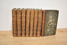 Antiquarian. The Spectator. In Eight Volumes. Newcastle: M. Brown, 1799. With plates. Contemporary