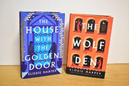 Literature. Signed copies. Harper, Elodie - The Wolf Den & The House with the Golden Door. Hardbacks