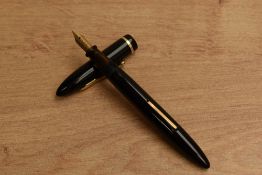 A Sheaffer Craftsman lever fill fountain pen in Black having Sheaffer 3 made in USA nib. Circa 1948