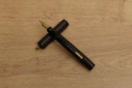 A Conklin lever fill in BHR with bandless ring top cap having Conklin 2 Toledo nib. Circa 1923