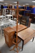 A reproduction bentwood hat stand