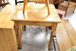 A vintage pine square top kitchen table, approx. 75 x 75cm