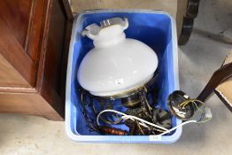 A vintage electric ceiling light fitting in the Victorian style