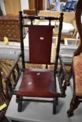 A 19th Century style childs American style rocker, height approx. 72cm