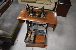 A Victorian Jones treadle sewing machine