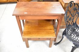 A modern mahogany side/hall table, approx. 77 x 38cm