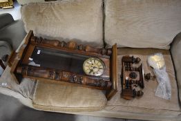 A 19th Century mahogany cased Vienna style wall clock