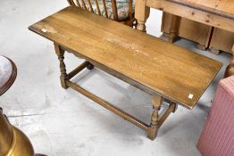 A Priory style refectory coffee table, approx. 115 x 41cm