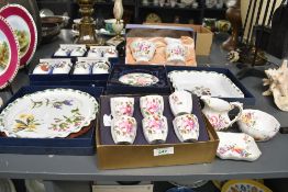 A selection of vintage ceramic tableware, to feature six Royal Crown Derby china 'Derby Posies'