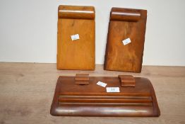 Three 20th century Art Deco John Dickinson and Company Limited 'Carvacraft' Amber Bakelite desk
