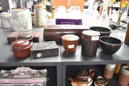 A selection of early 20th-century Art Deco bakelite wares, to include a lidded box of oblong form, a
