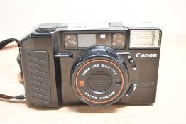 A Canon Sure Shot camera with 38mm 1:2,8 lens
