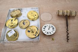 A quantity of 19th-century English fusee pocket watch movements, to include a John Forrest of London