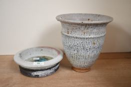 Two late 20th-century studio pottery vases by Patrick Reed (1943–2017), comprising a larger
