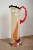 A mid to late 20th-century Swedish Kosta Boda 'Gobi' art glass pitcher after Monica Backström (