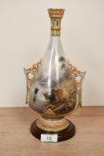 A fine late 19th to early 20th-century Royal Worcester mantel vase, of ovoid form with ornate