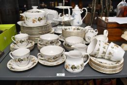 A selection of 20th-century Royal Doulton 'Larchmont' bone china tableware, featuring autumnal