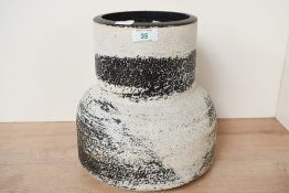 A late 20th-century Patrick Reed (1943-2017) studio pottery decorative vase, of squat form having