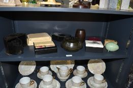 A selection of early 20th-century bakelite wares, to feature a quantity of small lidded boxes, two