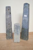 Three late 20th-century Patrick Reed (1943-2017) tall studio pottery decorative vases, of obelisk
