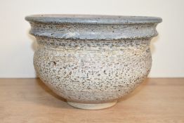 A late 20th-century Patrick Reed (1943–2017) studio pottery decorative vase, of squat form, having a