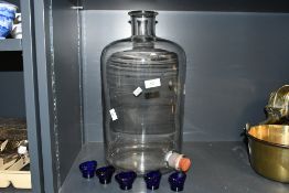 A large contemporary Pyrex 10L glass dispenser bottle, featuring a lower side tap and wide neck;