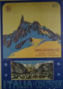 After Glauco Cambo (Italian 1875-1930) Lithographic reproduction railway poster 'Italia -