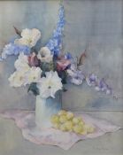 Barbara Sexton (British 20th Century) Still life Watercolour, a vase of flowers, signed lower right,
