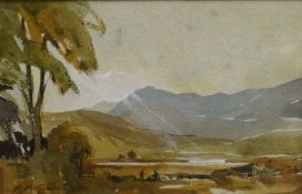 *Local Interest* R Martin Tomlinson (British b.1945) Watercolour, a Lake District landscape with