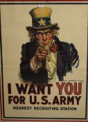After James Montgomery Flagg (American 1877-1960) Lithograph, 'I Want You for U.S Army'