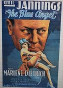 A 20th Century Paramount film poster 'Emil Jannings in 'The Blue Angel' with Marlene Dietrich'