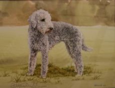 After Robert E Fuller (British B.1972) Lithograph, a study of a lurcher, signed in pencil to lower