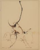 *Local Interest* David Hurd (British 20th Century) A collection of five ink on compositions,