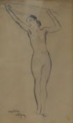 Sir William Russell Flint RA (British 1880-1969) Graphite on paper 'Hoop Twirler', a female life