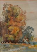 Lyons Wilson (Early 20th Century) A pair of watercolours, pastoral tree studies, signed and dated (