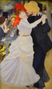 After Pierre-Auguste Renoir (French 1841-1919) Oil on board 'Dance at Bougival', a 20th Century