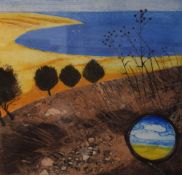 N Prior? (20th Century) Screenprint, a coastal scene, signed dated (1999) and marked as 'Artist's
