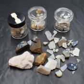 An assortment of rough opal and boulder opal of various size and colouration