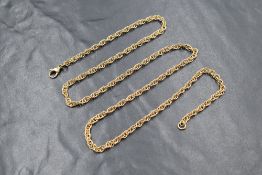A 9ct gold 22' Singapore link chain, approx 11.9g