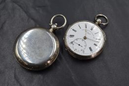 An Edwardian silver key wound Hunter pocket watch by William Dey of Lumsden, with a fusee movement