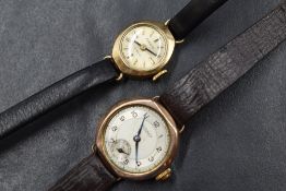A lady's 9ct gold wrist watch by Rotary having an Arabic numeral dial with subsidiary seconds on a