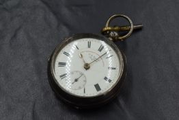An Edwardian silver key wound pocket watch by J G Graves of Sheffield, movement no: 735271, having a