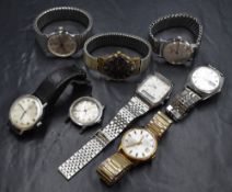 Eight gent's vintage wrist watches including Seiko, Garrard, Cimier, Rotary, Casio etc