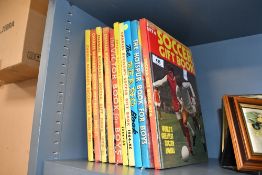 A group of ten 1960's and 1970's children's annuals, mainly football themed to include 1974 soccer