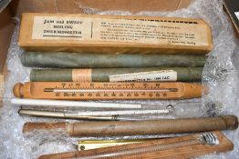 A small selection of 20th-century thermometers and related ephemera, to include an assortment of