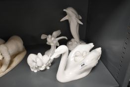 A group of three Royal Doulton bone china Images of Nature series animal studies comprising '