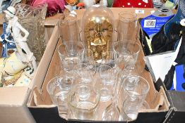 A Kundo Quartz anniversary clock having a perspex dome, sold along with a selection of assorted