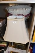 Three vintage lamp shades prime for an upcycle rectangular measures 30cm x 38cm x 28cm.